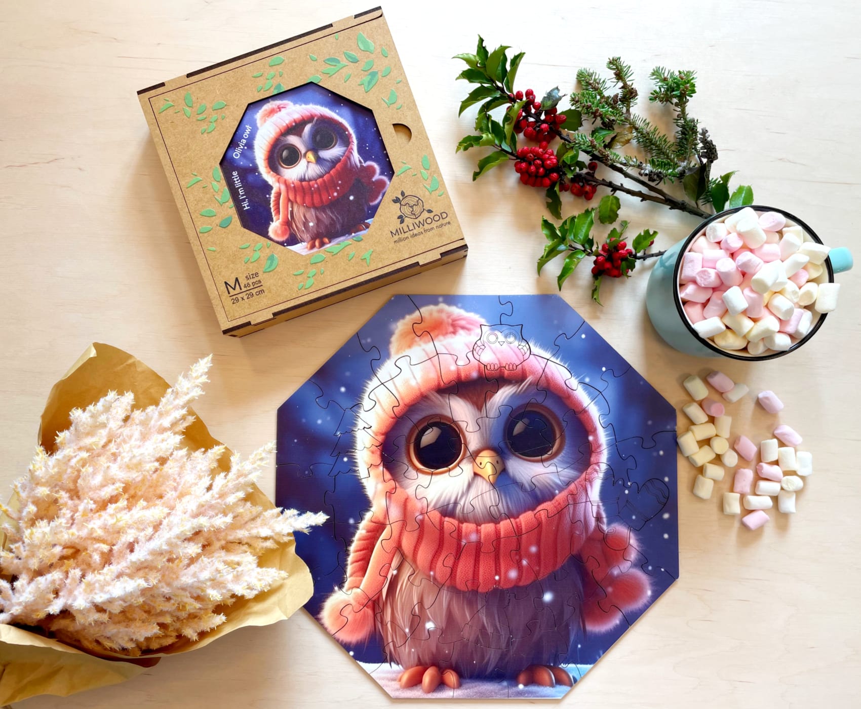 milliwood-hi-i-m-little-holzpuzzle-eule-olivia-46-teile image 3
