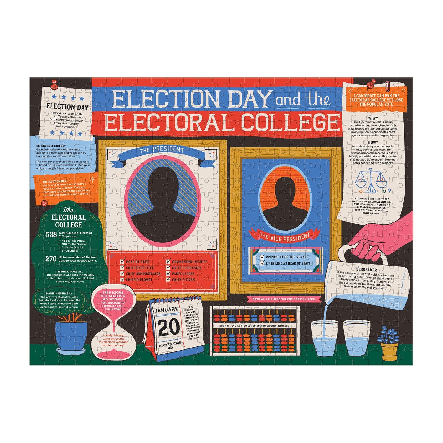 galison-how-to-become-president-500-teile-puzzle-doppelseitig image 5