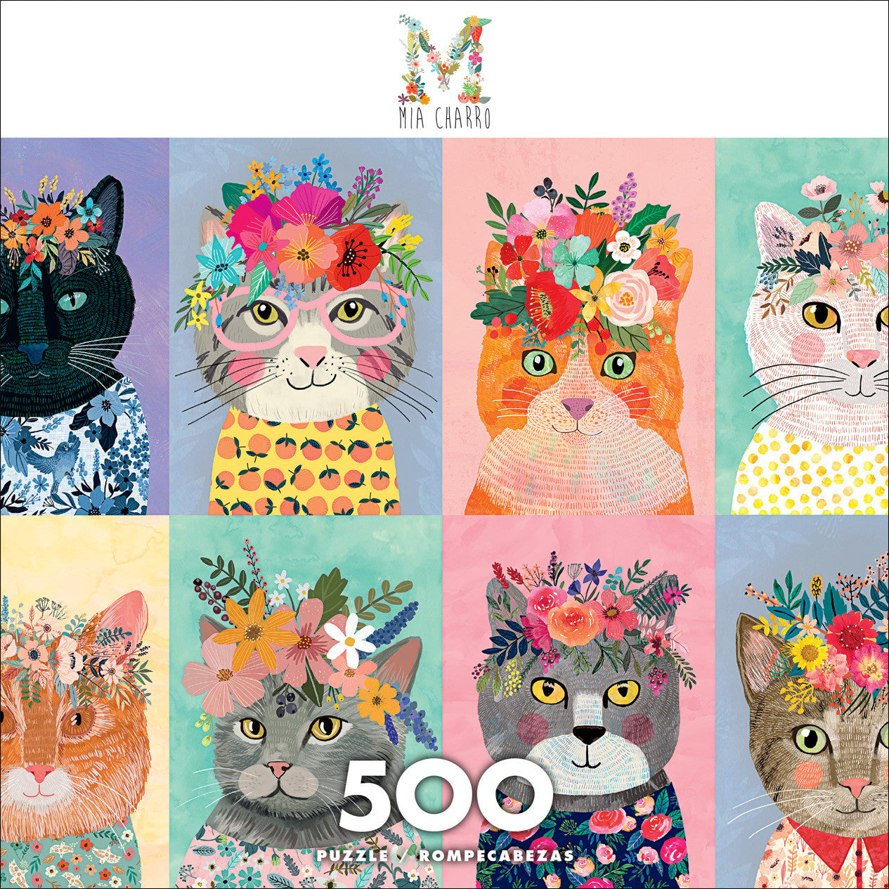 buffalo-games-colorful-cat-crowns-500-puzzle-mia-charro-katzen image 4