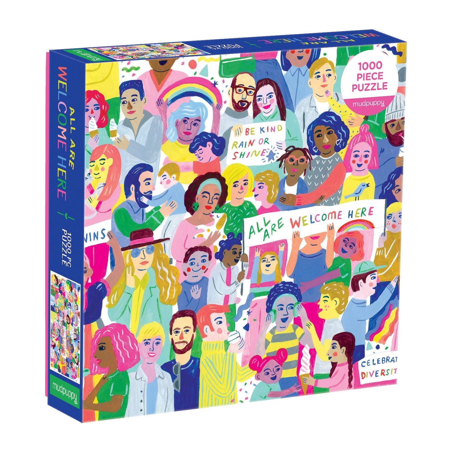 galison-all-are-welcome-here-1000-teile-puzzle-familie-68x51cm image 1