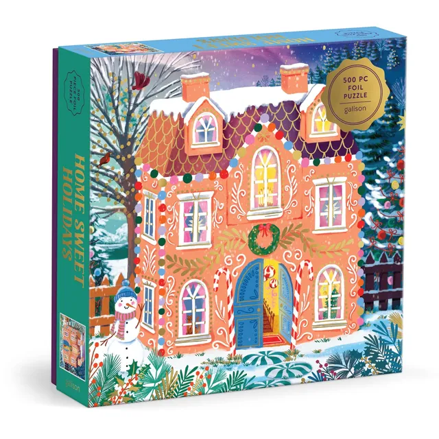 galison-home-sweet-holidays-500-teile-foil-puzzle-weihnachten image 1