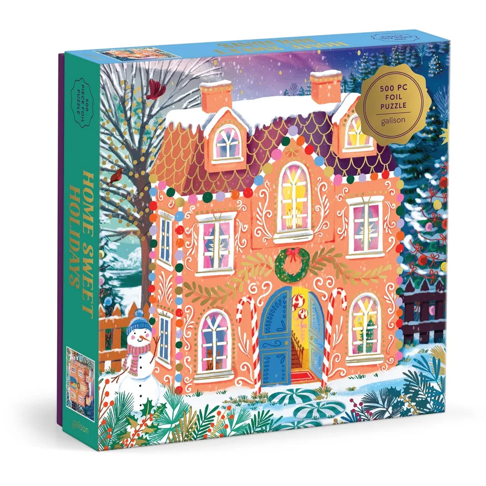 galison-home-sweet-holidays-500-teile-foil-puzzle-weihnachten image 1