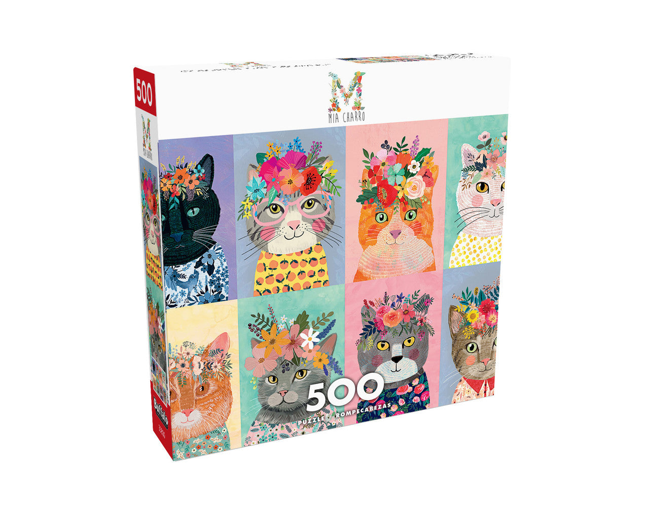 buffalo-games-colorful-cat-crowns-500-puzzle-mia-charro-katzen image 3