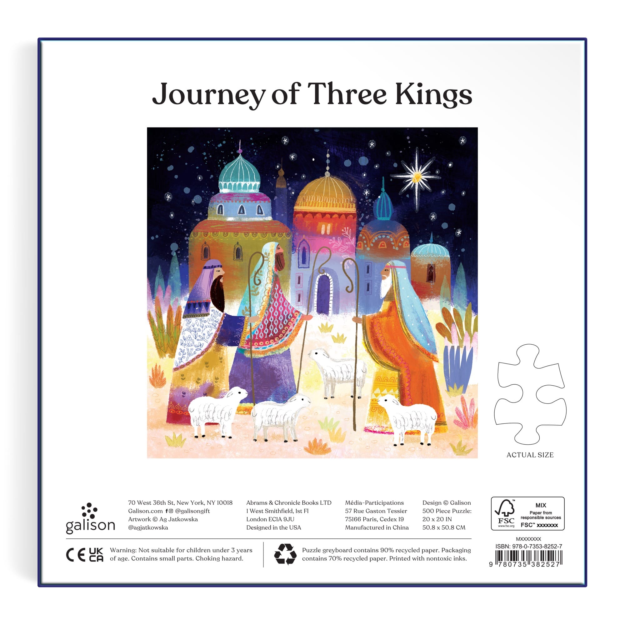 galison-journey-of-three-kings-puzzle-500-teile-weihnachten image 5