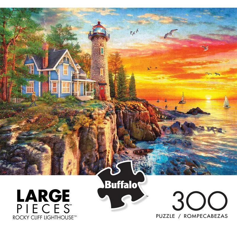 buffalo-games-rocky-cliff-lighthouse-puzzle-300-teile-leuchtturm image 1