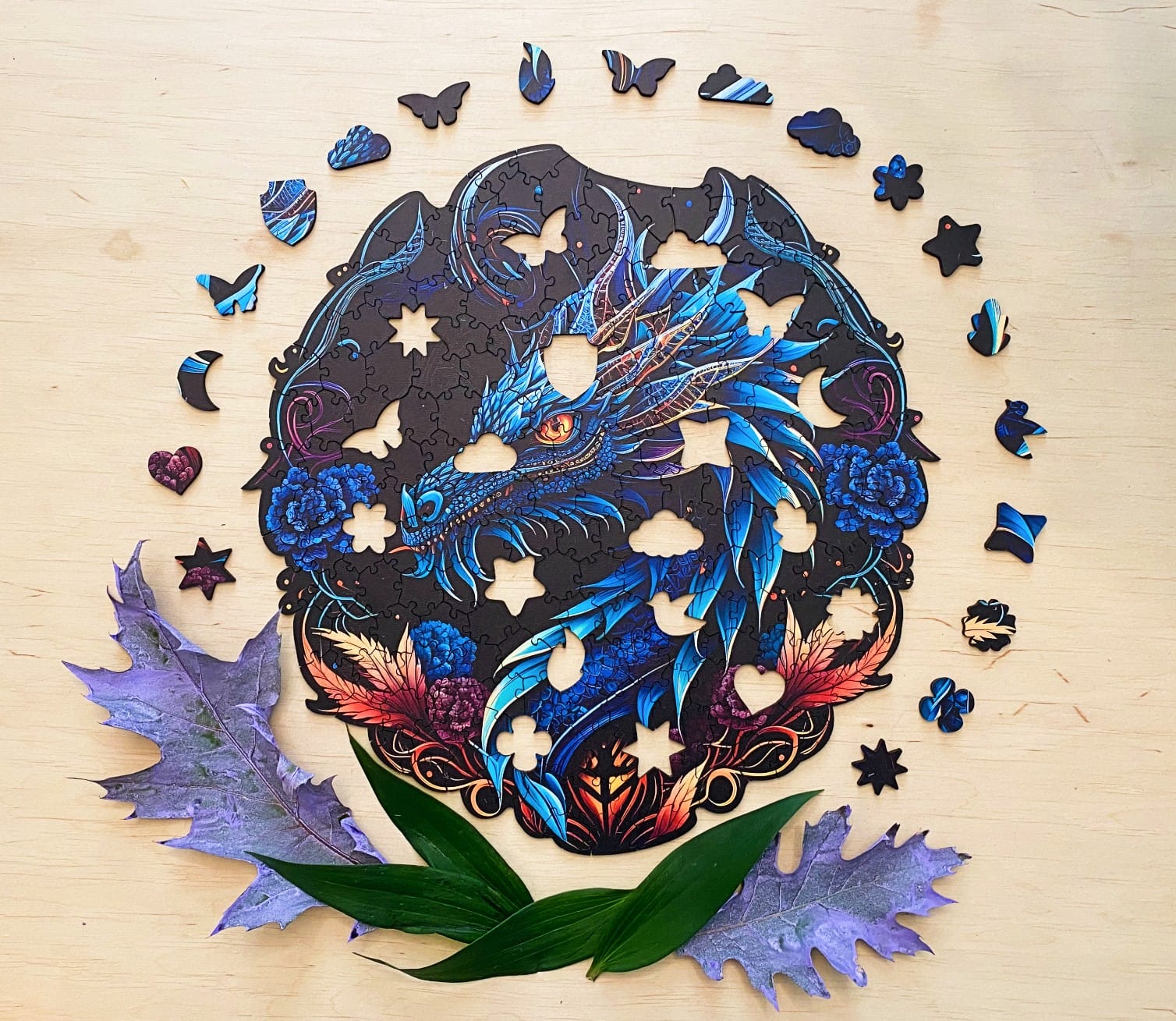 milliwood-peace-and-harmony-mystery-holzpuzzle-206-teile-drache image 4