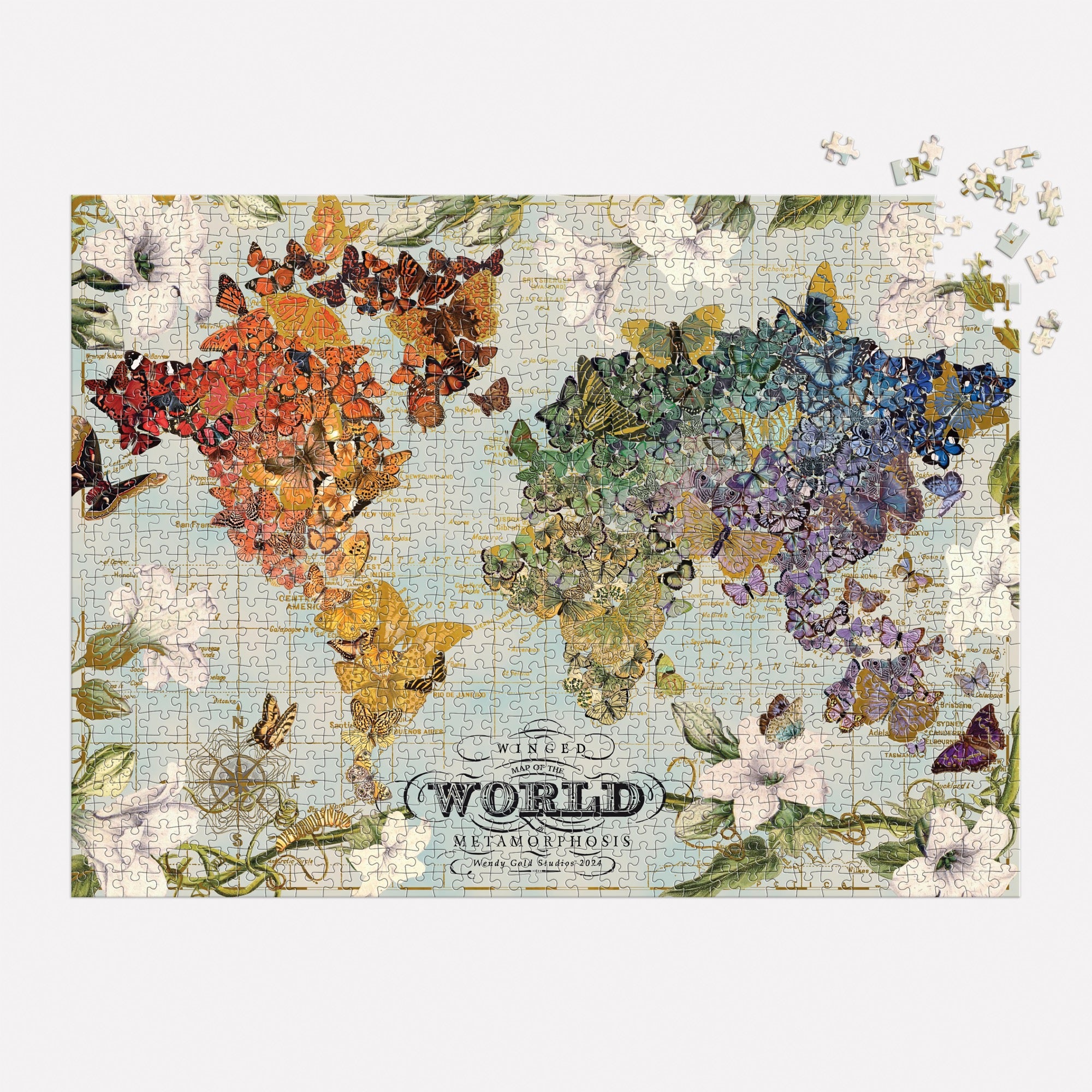 galison-wendy-gold-winged-metamorphosis-puzzle-1000-teile-folie image 4