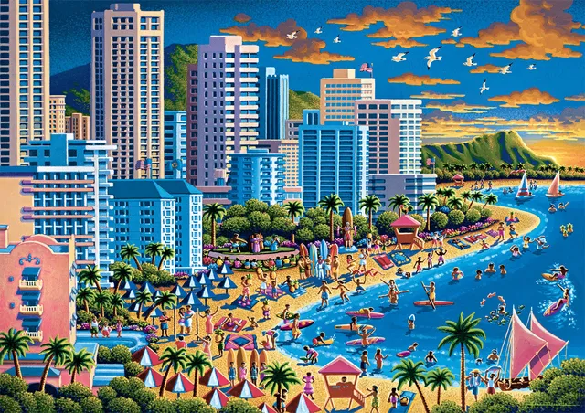 buffalo-games-eric-dowdle-waikiki-puzzle-300-teile-xxl image 1