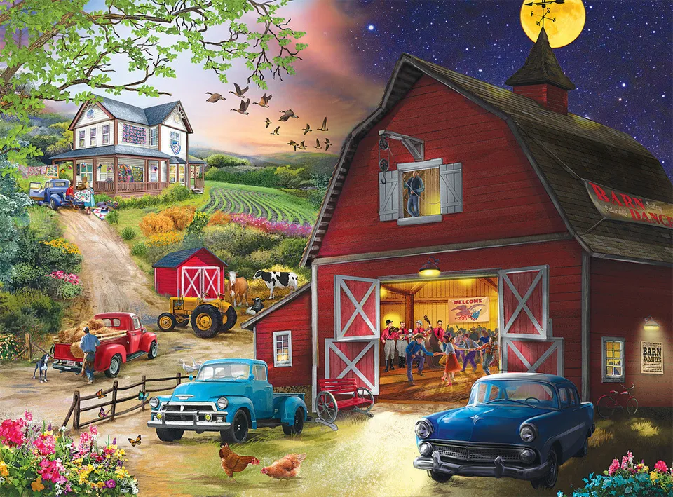 buffalo-games-farm-life-day-night-puzzle-1000-teile-bauernhof image 1