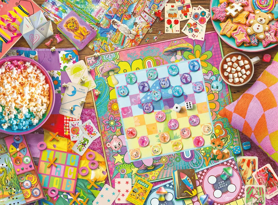 buffalo-games-kitschy-game-night-puzzle-1000-teile-retro image 1