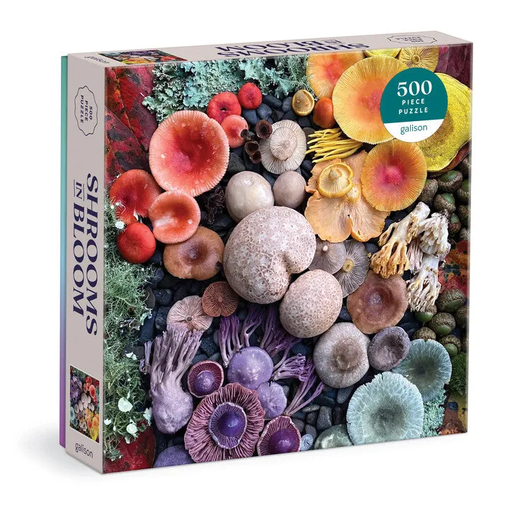 galison-jigsaw-puzzles-shrooms-in-bloom-500-teile-puzzle-pilze image 1