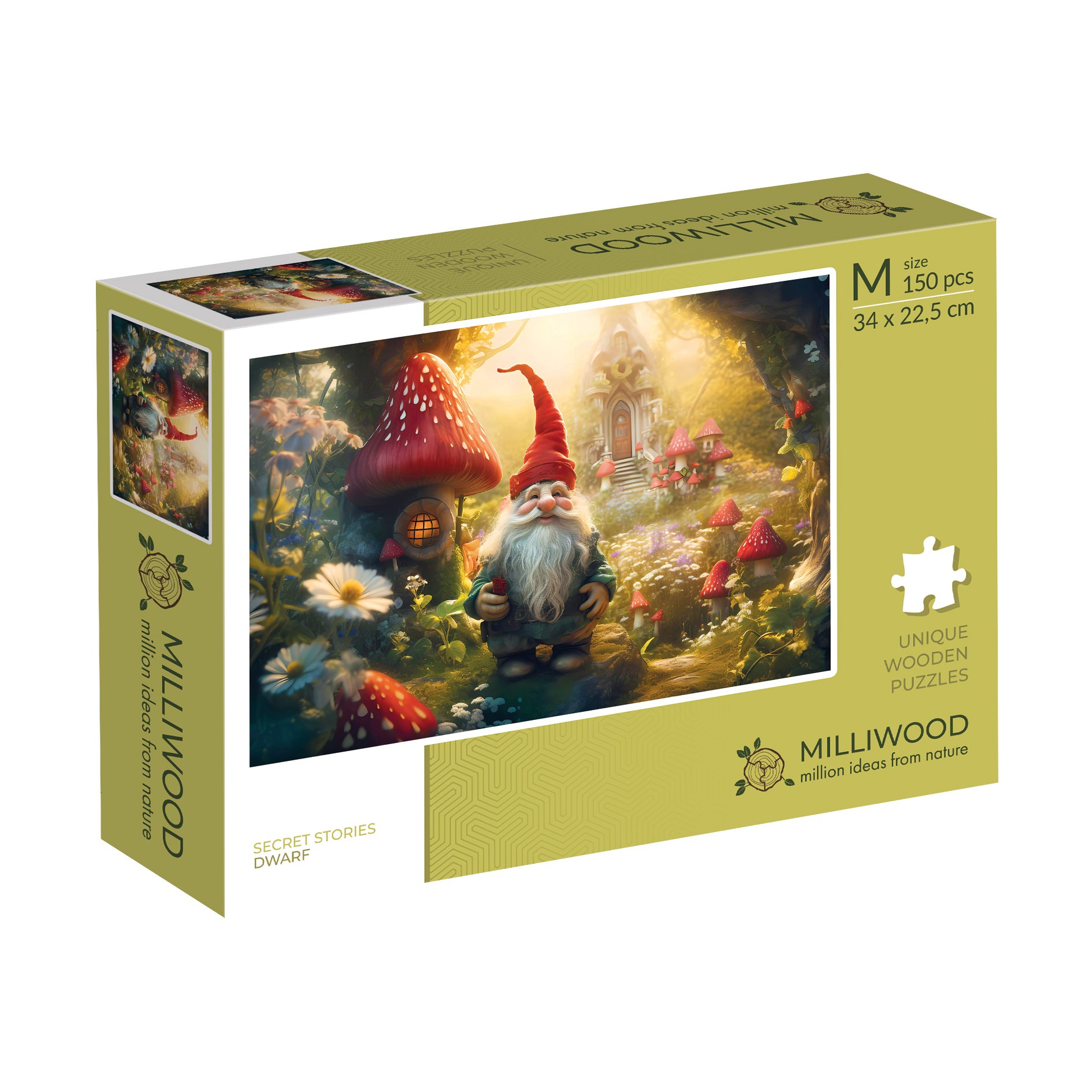 milliwood-secret-stories-dwarf-holzpuzzle-150-teile-zwerg image 8