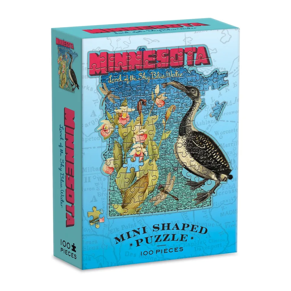 galison-wendy-gold-minnesota-mini-puzzle-100-teile-form image 1