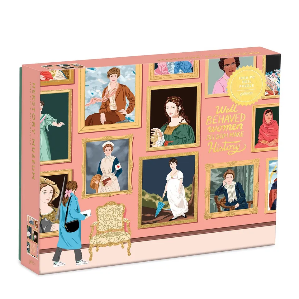galison-herstory-museum-1000-teile-puzzle-goldfolie-kunst image 1