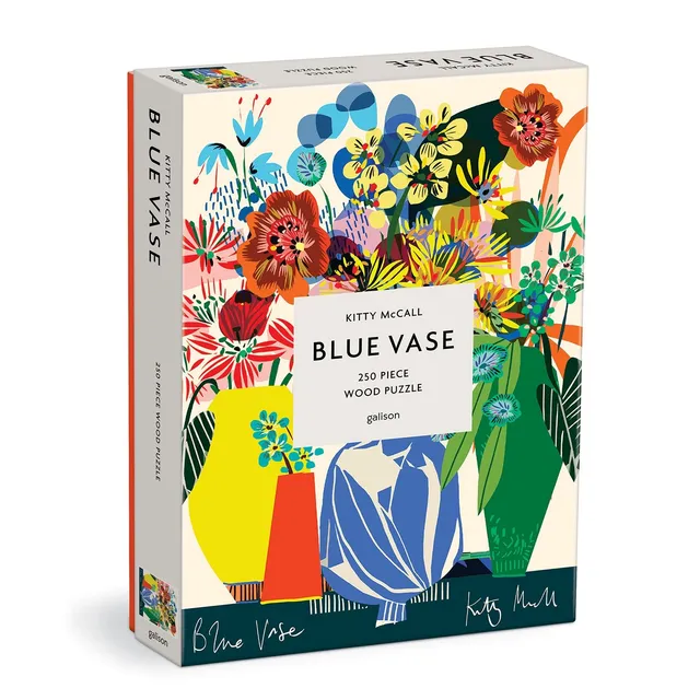 galison-kitty-mccall-blue-vase-holzpuzzle-250-teile-blumen image 1