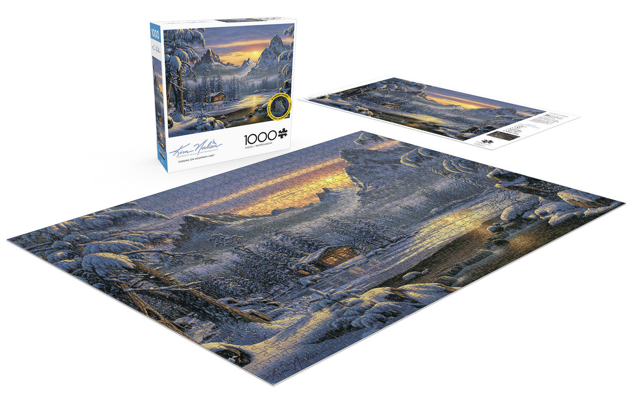 buffalo-games-kim-norlien-evening-on-mountain-lake-1000-teile-puzzle-winter image 4