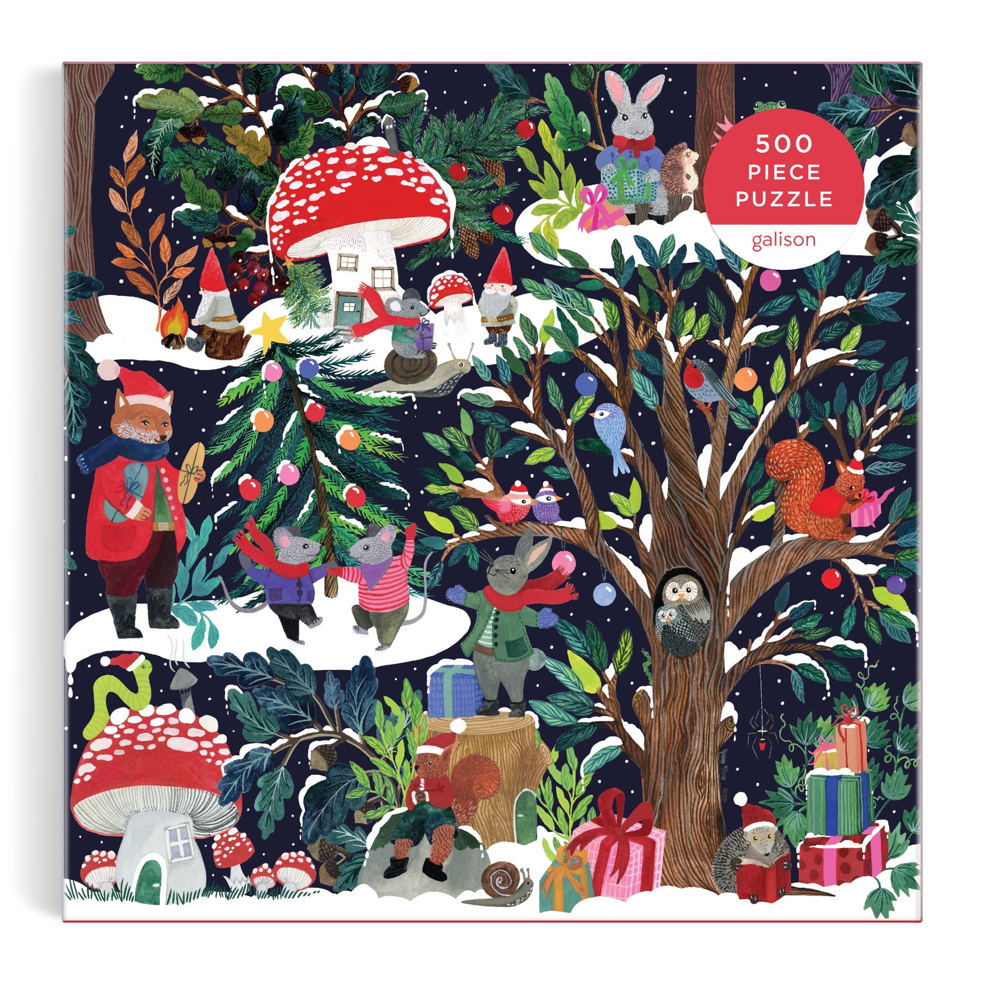 galison-yuletide-forest-500-teile-puzzle-winterwald-weihnacht image 2