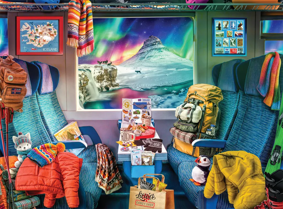 buffalo-games-stewart-iceland-train-puzzle-1000-teile-winter image 1