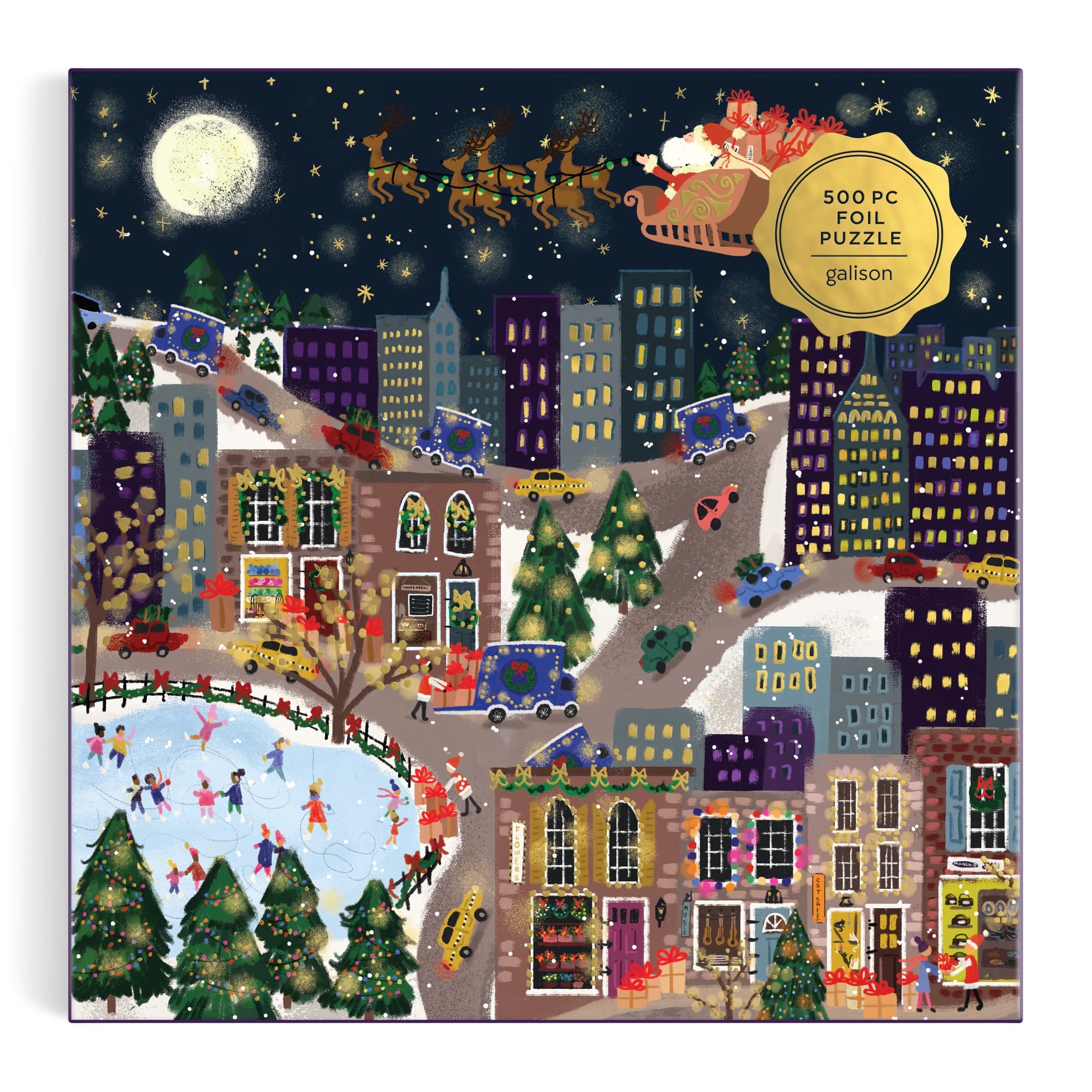 galison-presentville-500-teile-puzzle-folie-weihnachtsstadt image 2