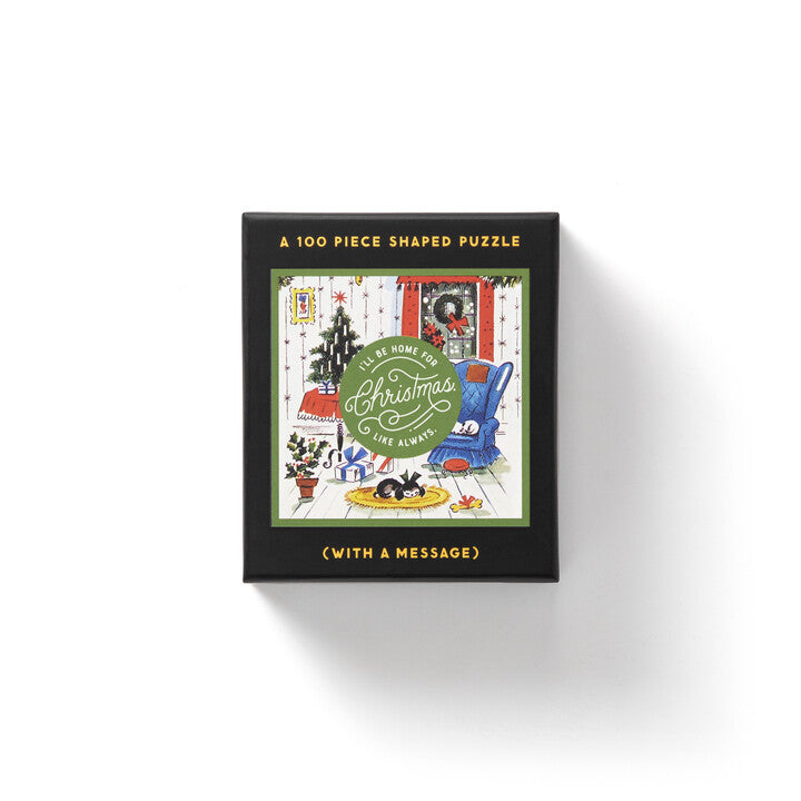 galison-home-for-christmas-mini-puzzle-100-teile-geformt image 1