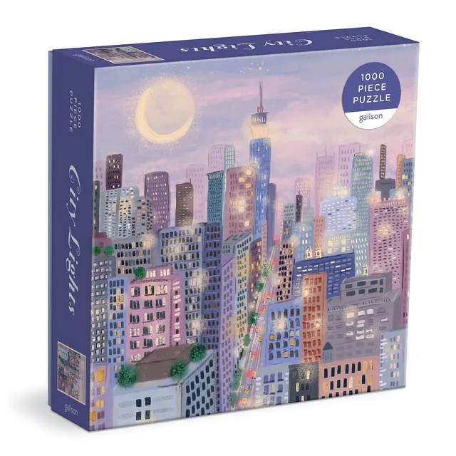 galison-city-lights-1000-teile-puzzle-nachtstadt image 1