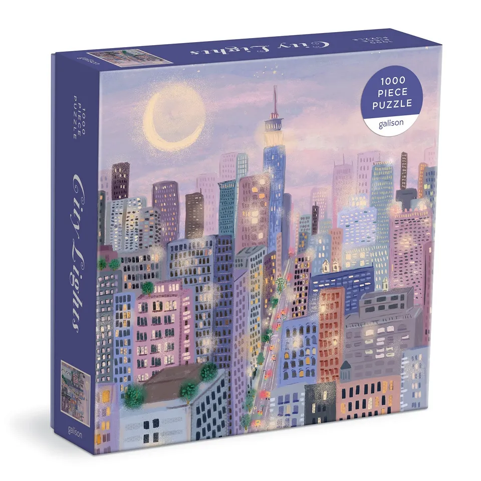 galison-city-lights-1000-teile-puzzle-nachtstadt image 1