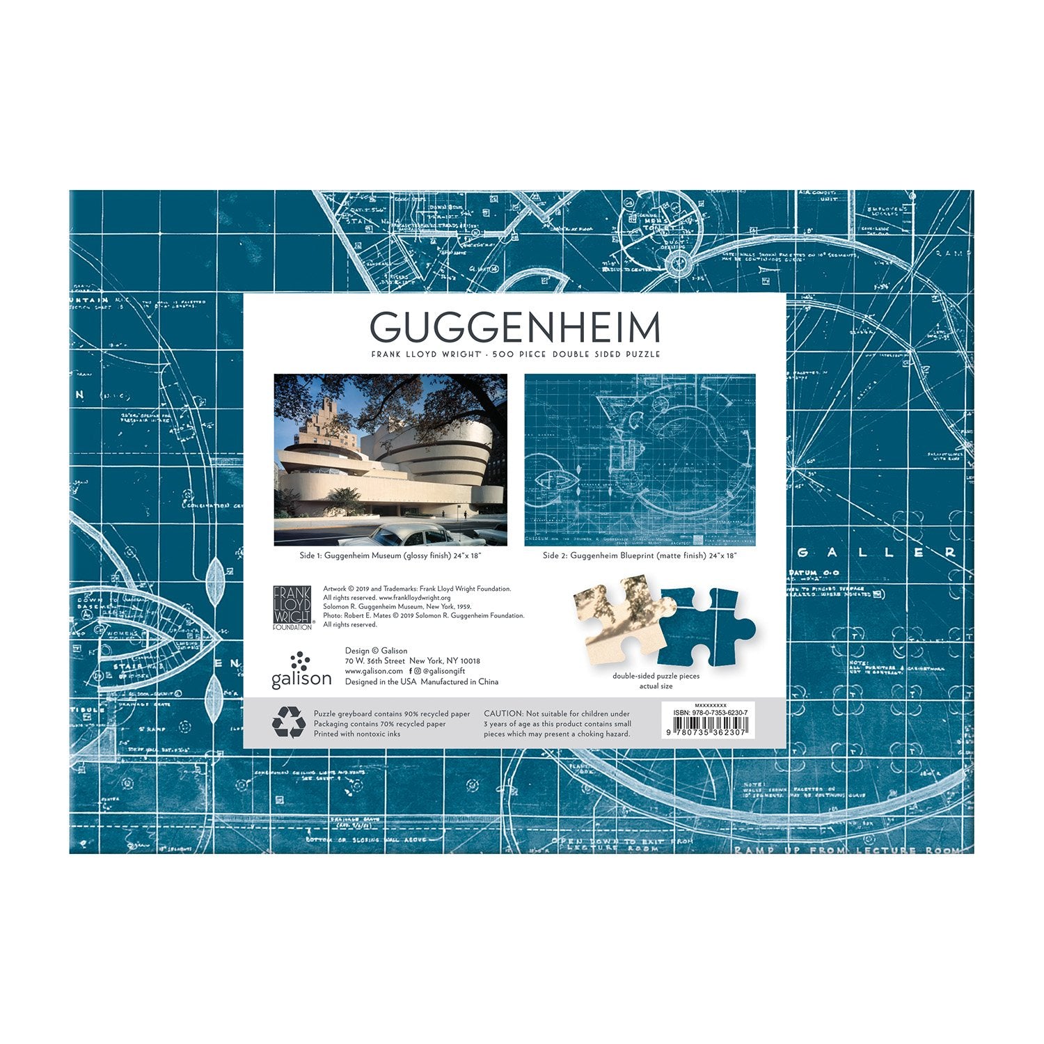 galison-guggenheim-puzzle-500-teile-doppelseitig image 5