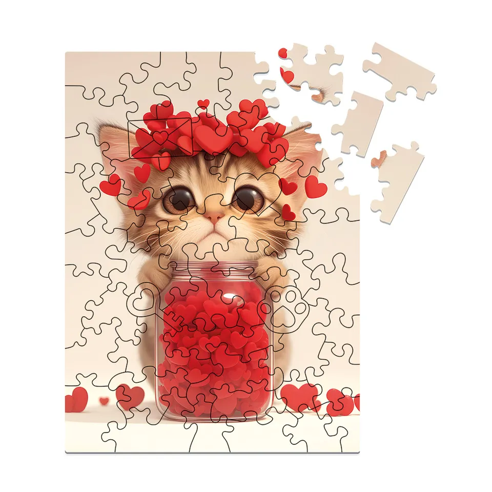 milliwood-celebrating-k-tzchen-holzpuzzle-50-teile-liebe image 1