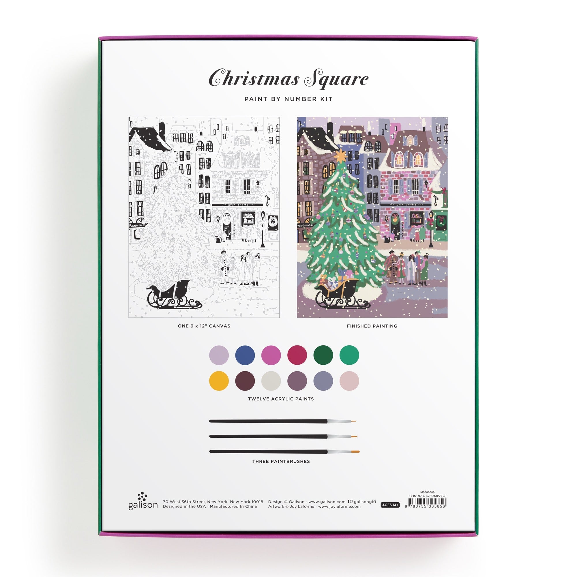 galison-joy-laforme-christmas-malen-nach-zahlen-set-23x30-cm image 7