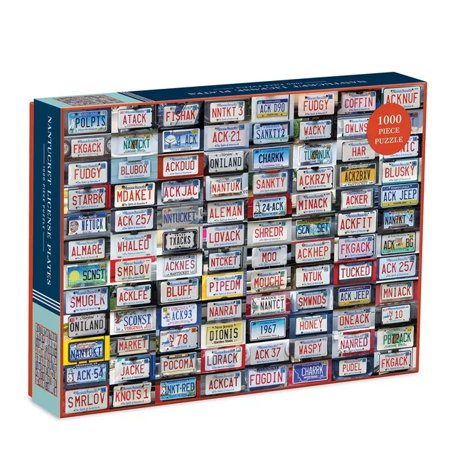 galison-nantucket-license-plates-puzzle-1000-teile-50x68cm image 1