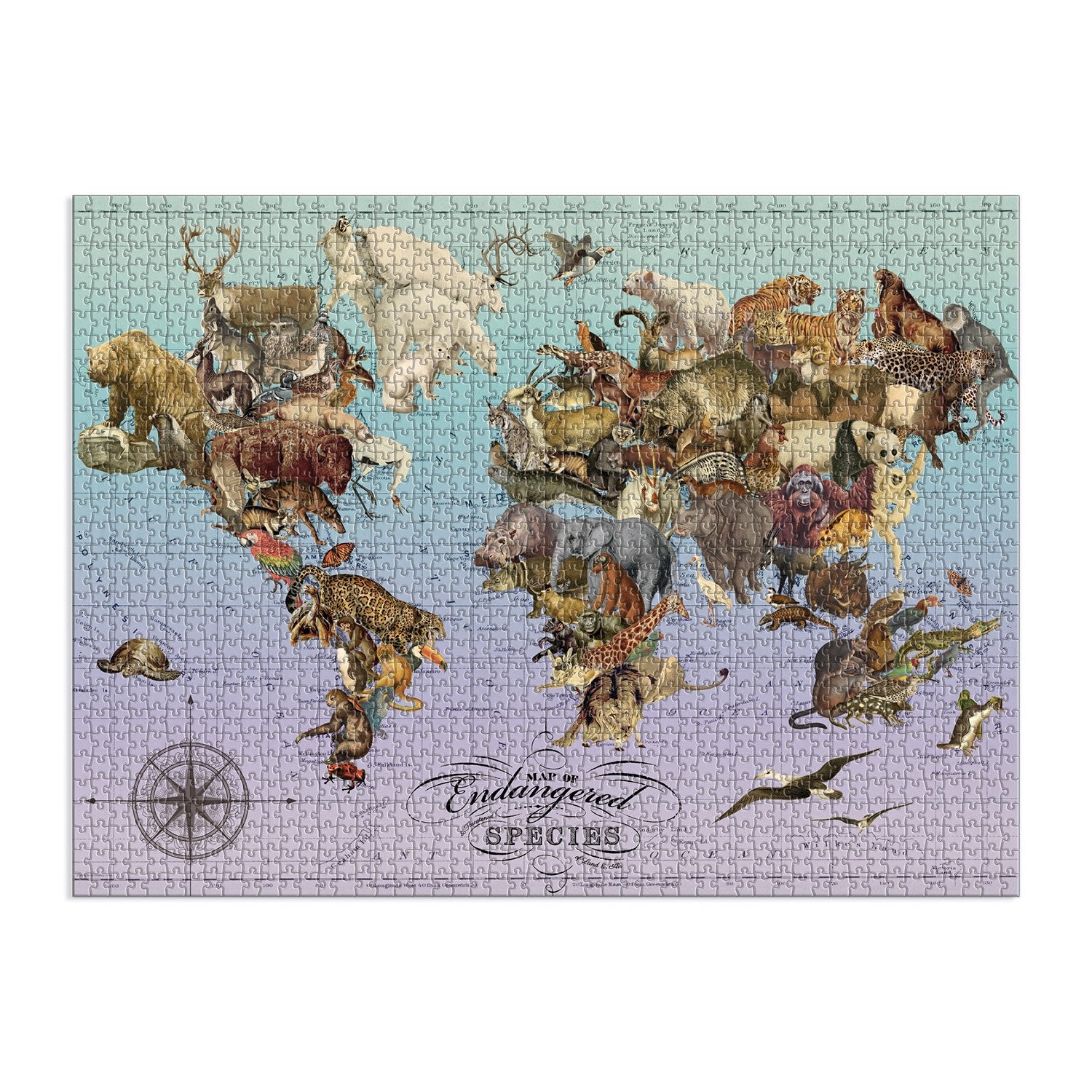 galison-wendy-gold-endangered-species-puzzle-1500-teile-tiere image 3