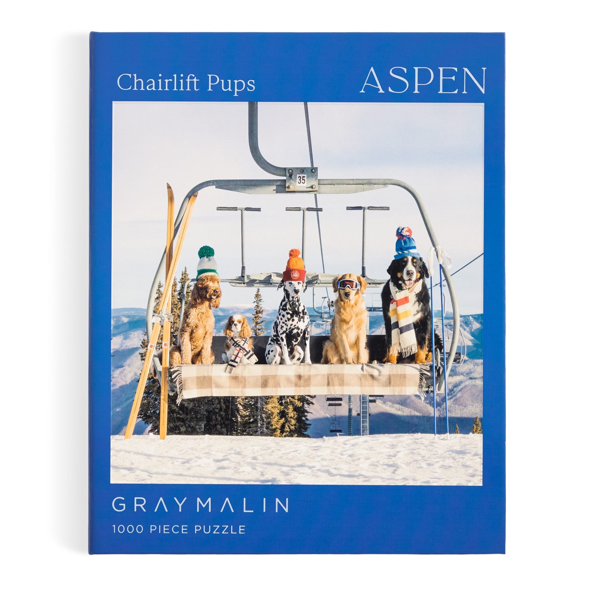 galison-gray-malin-aspen-puzzle-1000-teile-hunde-skilift image 2