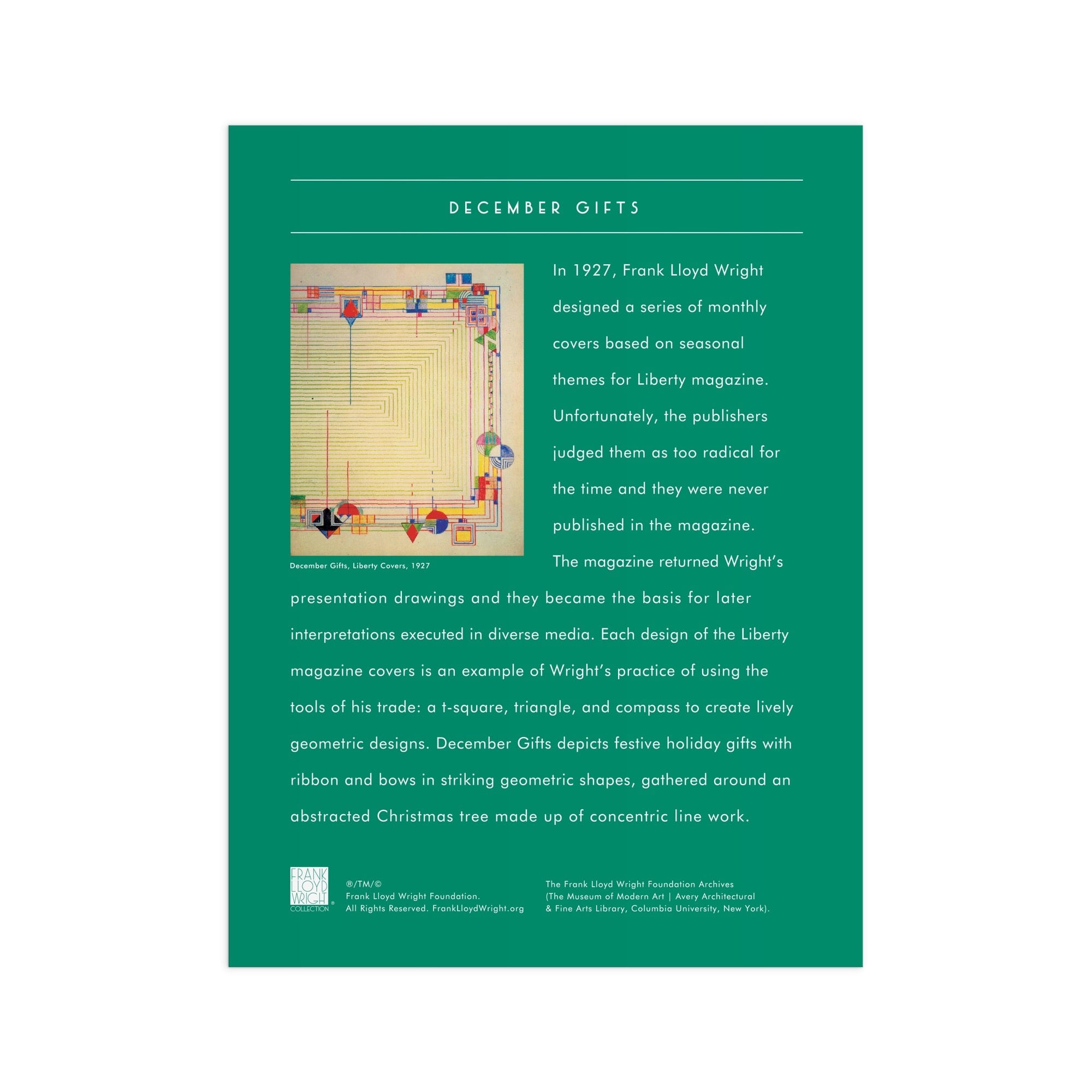 galison-frank-lloyd-wright-december-gifts-1000-teile-foil-puzzle image 6