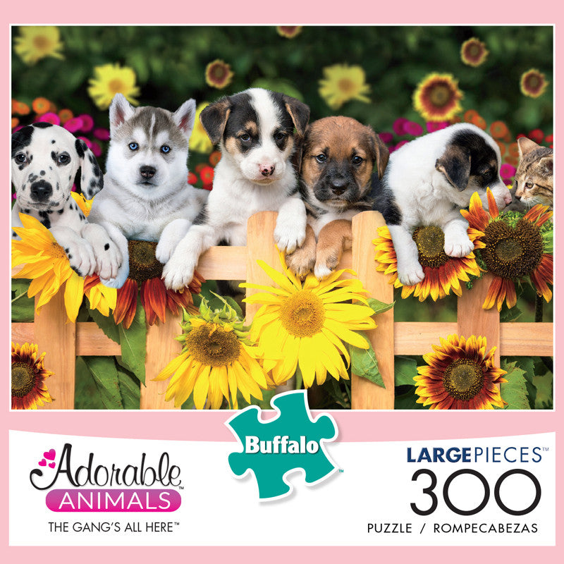 buffalo-games-adorable-animals-gang-s-all-here-puzzle-300-teile-hunde image 1