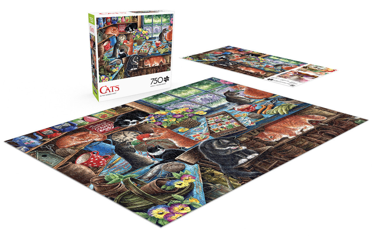 buffalo-games-cats-garden-shed-750-teile-puzzle-katzen image 2