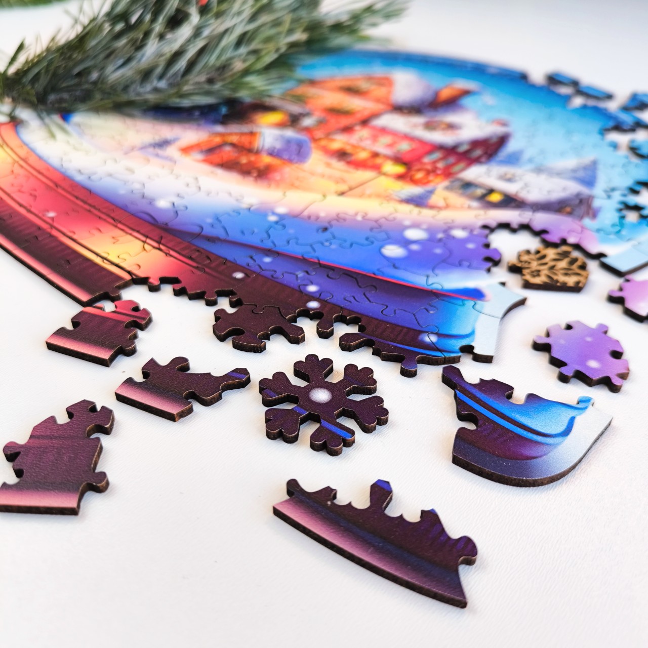 milliwood-christmas-holzpuzzle-schneekugel-200-teile-weihnachtsstadt image 6