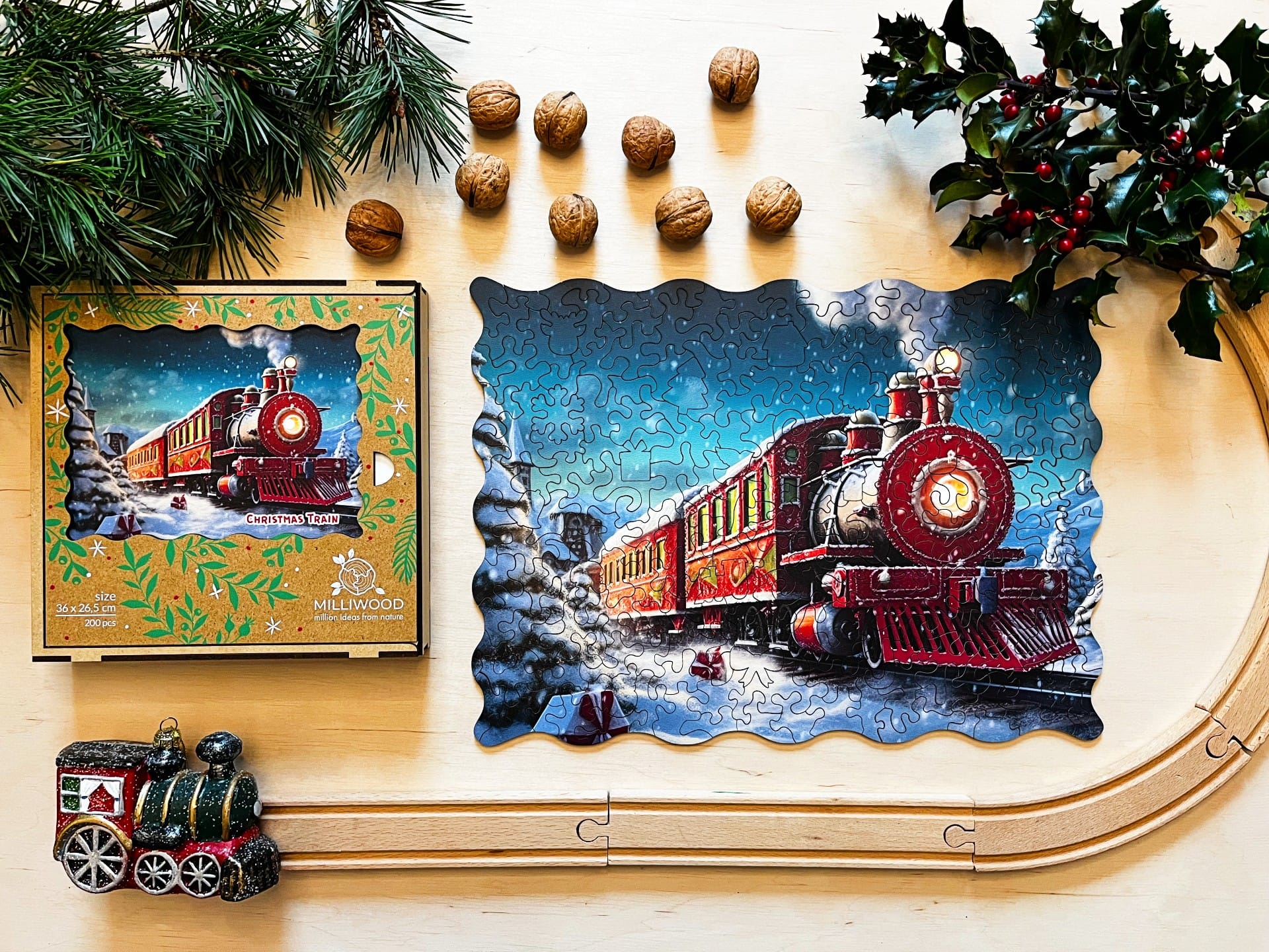 milliwood-christmas-train-holzpuzzle-200-teile-weihnachten image 4