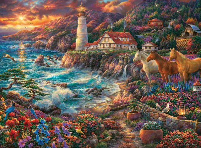 buffalo-games-chuck-pinson-edge-of-destiny-1000-teile-puzzle-leuchtturm image 1