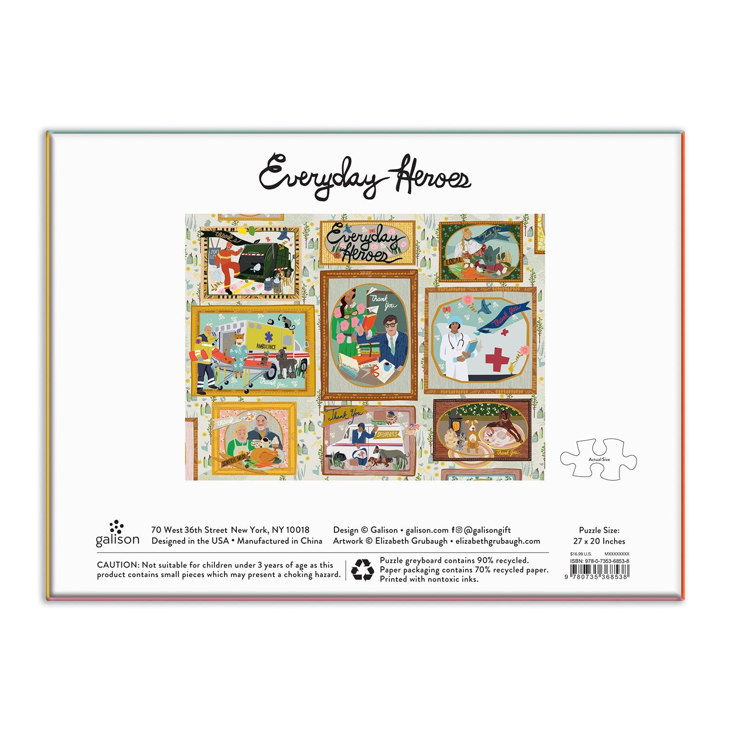 galison-everyday-heroes-1000-teile-puzzle-berufe image 5