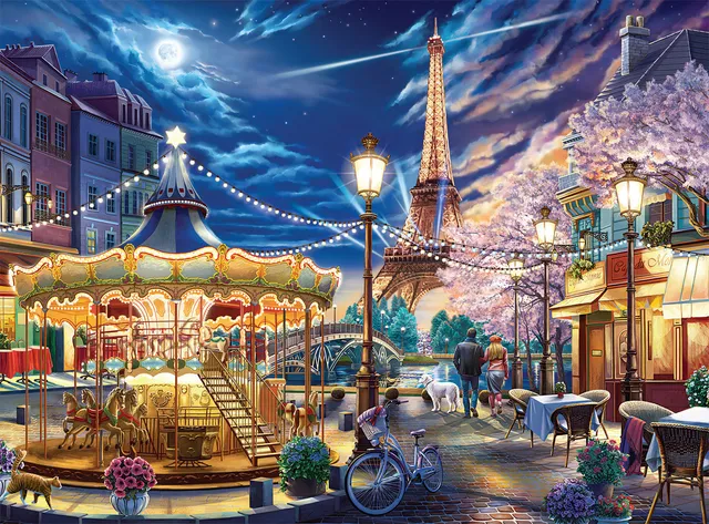 buffalo-games-night-day-dazzling-paris-1000-teile-puzzle image 1