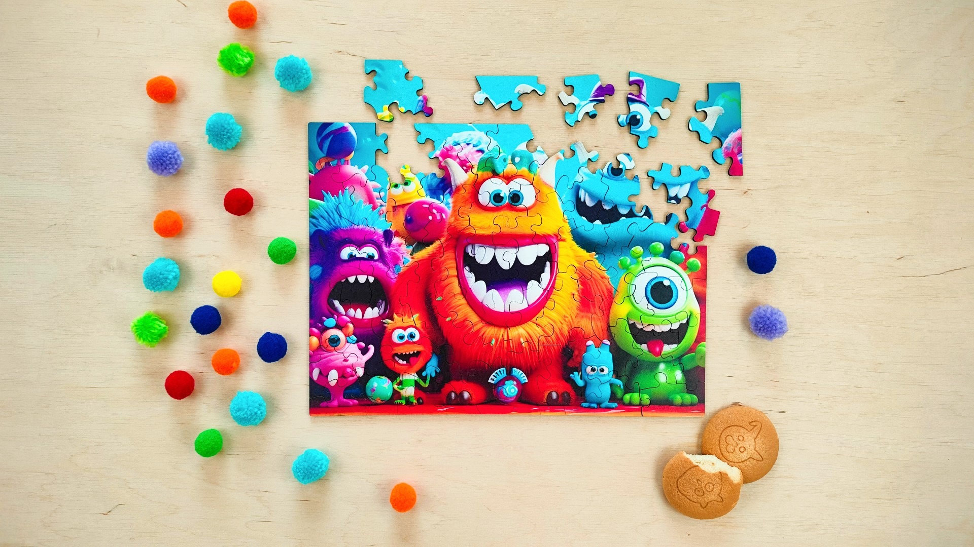 milliwood-dream-team-shaggy-monsters-holzpuzzle-50-teile-kinder image 2