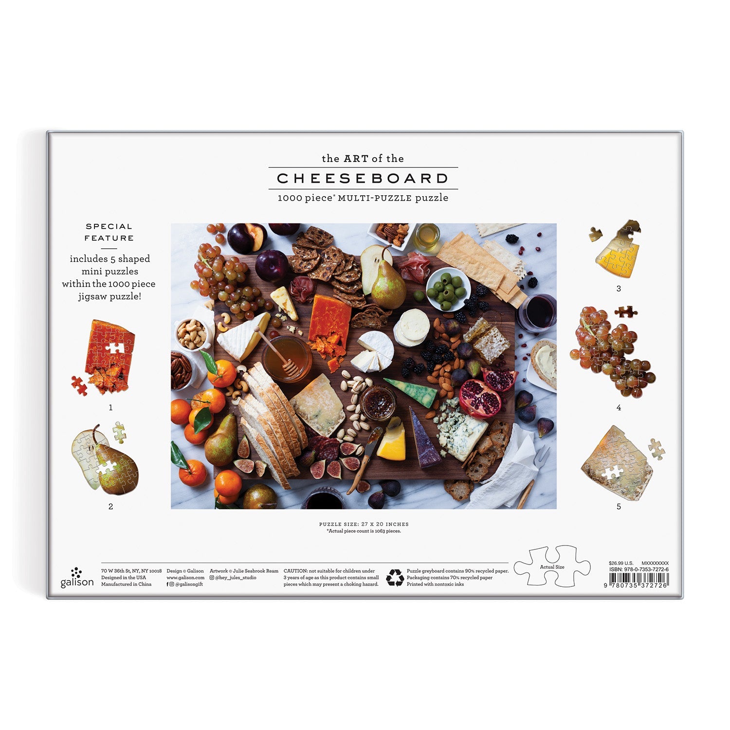 galison-art-of-the-cheeseboard-puzzle-1000-teile-mit-mini-puzzles image 3