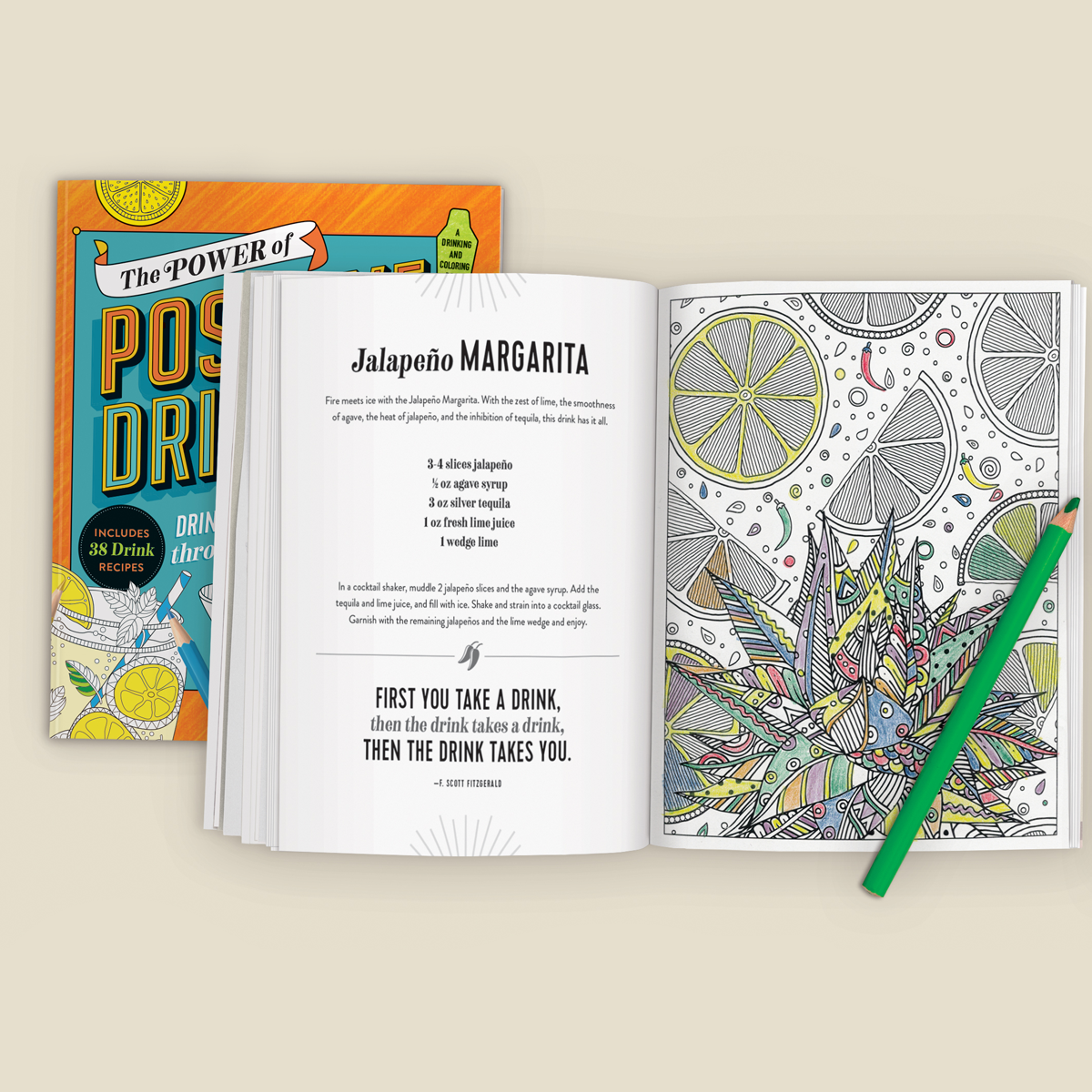 galison-power-of-positive-drinking-malbuch-cocktails image 6