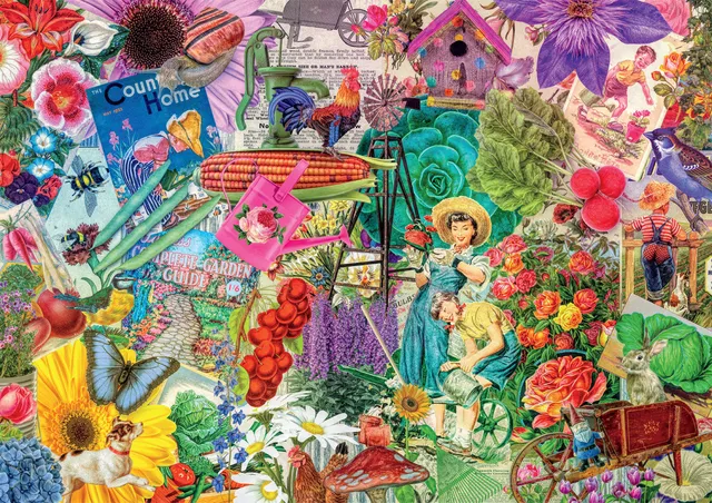 buffalo-games-gardening-collage-300-xxl-puzzle-garten image 1