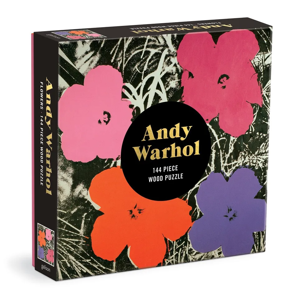 galison-jigsaw-puzzles-andy-warhol-flowers-holzpuzzle-144-teile image 1