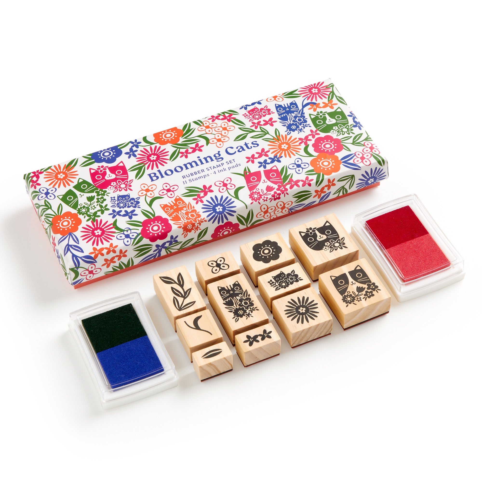 galison-blooming-cats-stempelset-holz-11-stempel-katzen image 5