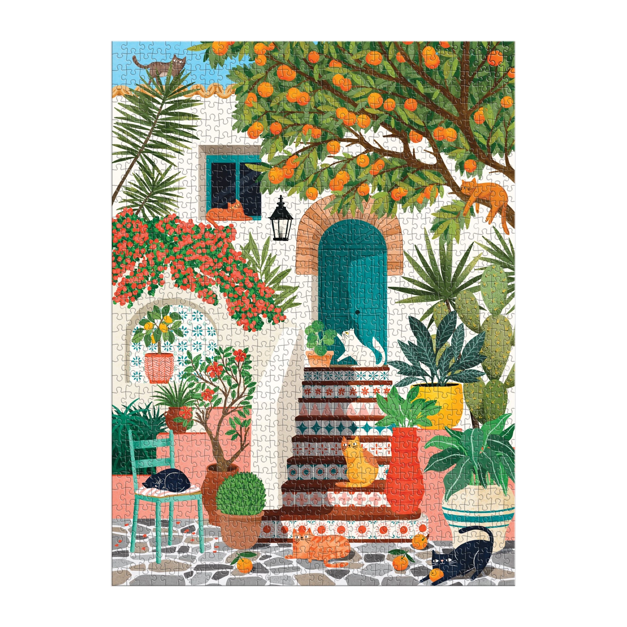 galison-mediterranean-cats-puzzle-1000-teile-katzen-sommer image 3