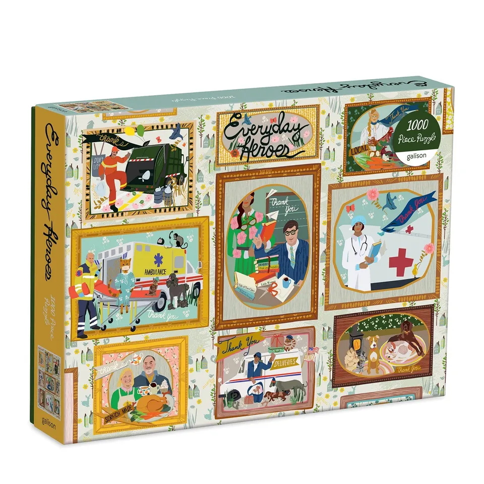 galison-everyday-heroes-1000-teile-puzzle-berufe image 1
