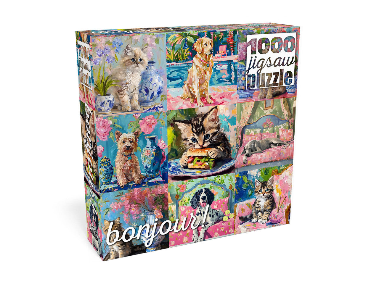 buffalo-games-bonjour-katzen-hunde-1000-teile-puzzle image 4