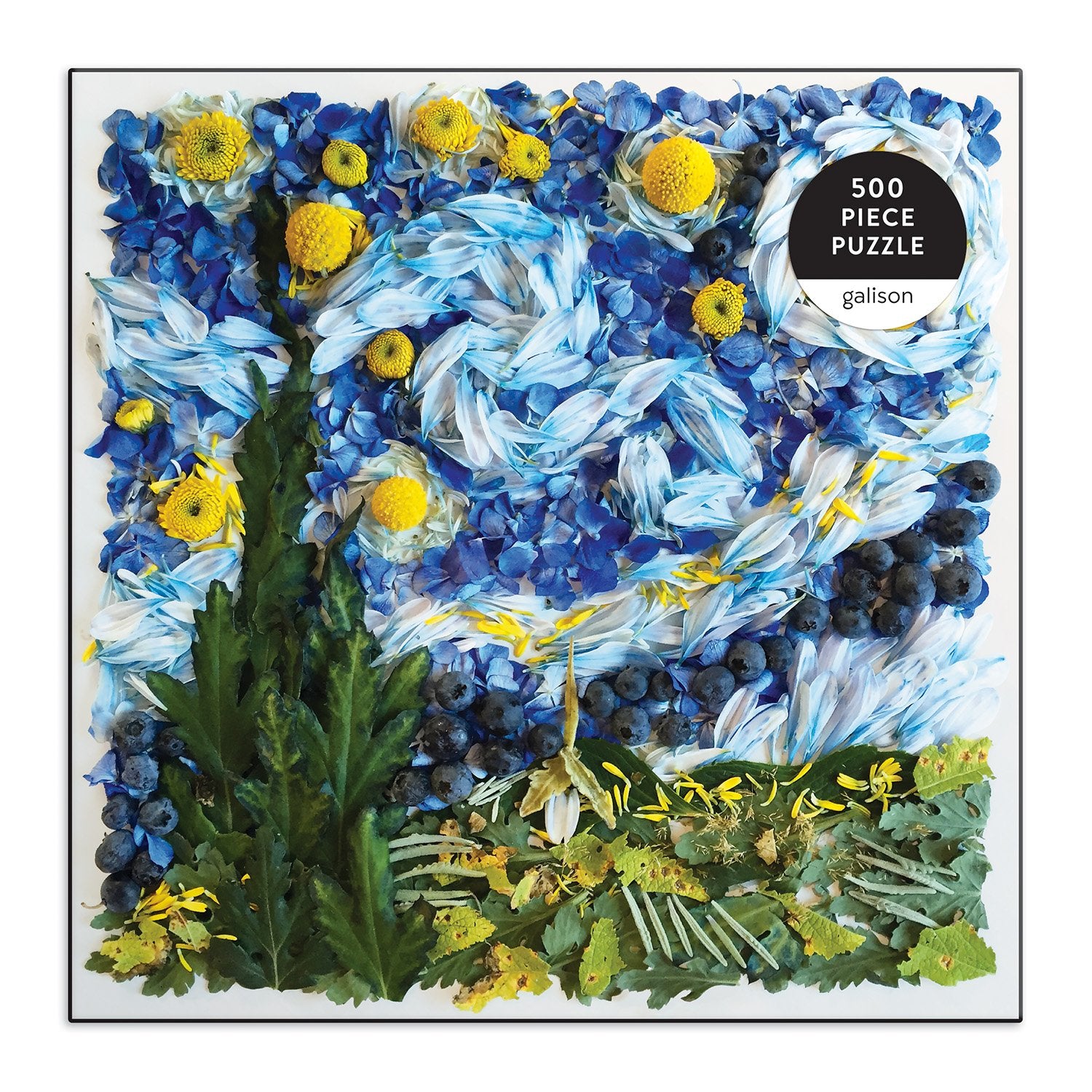 galison-starry-night-petals-500-teile-puzzle-van-gogh-blumen image 2
